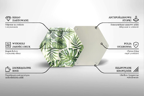 Protection plaque induction Illustration de feuilles de Monstera