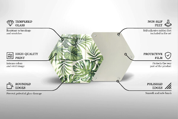 Protection plaque induction Illustration de feuilles de Monstera