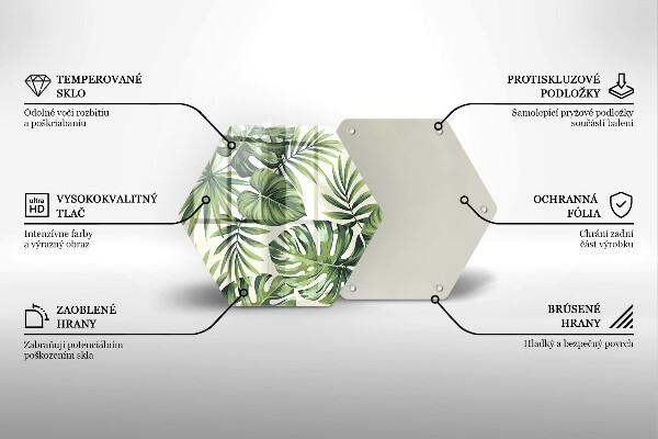 Protection plaque induction Illustration de feuilles de Monstera