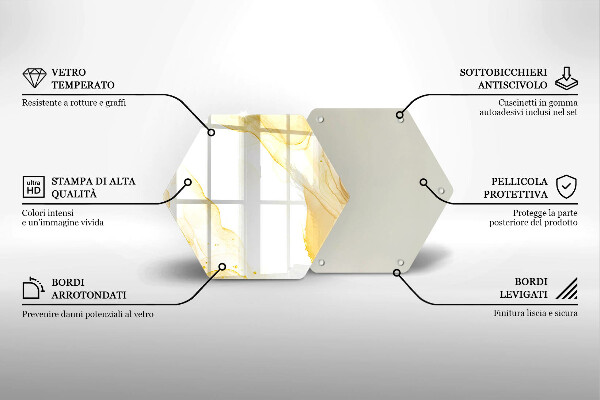 Cache plaque de cuisson Abstraction dorée