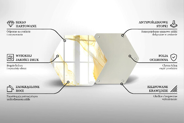 Cache plaque de cuisson Abstraction dorée