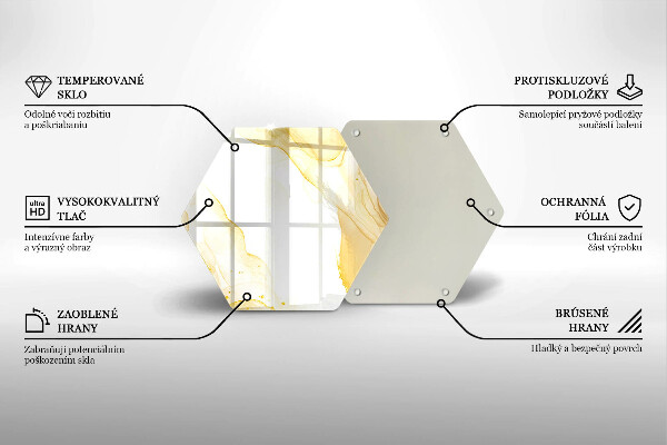 Cache plaque de cuisson Abstraction dorée