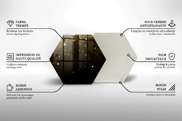 Protection plaque induction Paillettes d'or