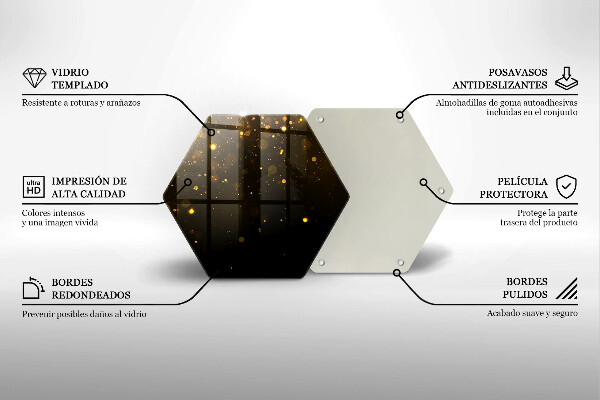 Protection plaque induction Paillettes d'or