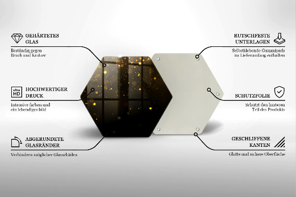 Protection plaque induction Paillettes d'or