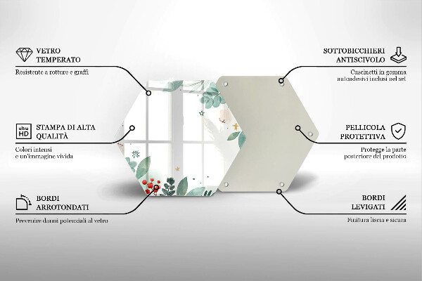 Cache plaque de cuisson Feuilles d'aquarelle