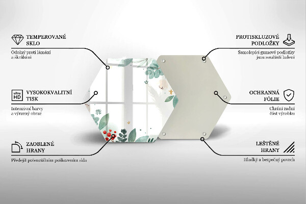 Cache plaque de cuisson Feuilles d'aquarelle