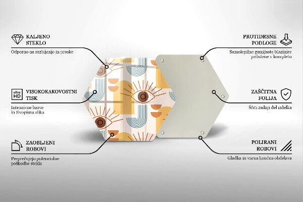 Cache plaque de cuisson Modèle d'yeux bohème