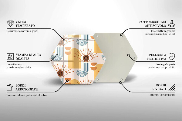 Cache plaque de cuisson Modèle d'yeux bohème