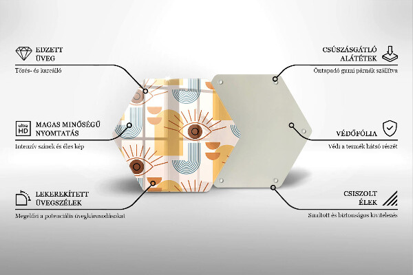 Cache plaque de cuisson Modèle d'yeux bohème