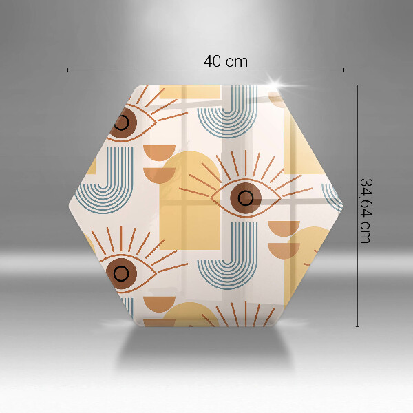 Cache plaque de cuisson Modèle d'yeux bohème