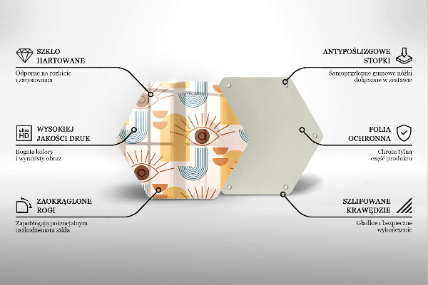 Cache plaque de cuisson Modèle d'yeux bohème