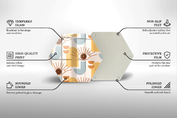 Cache plaque de cuisson Modèle d'yeux bohème