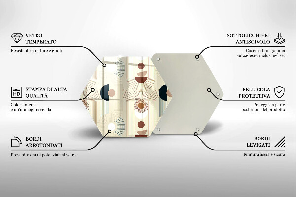 Cache plaque de cuisson Formes géométriques bohèmes