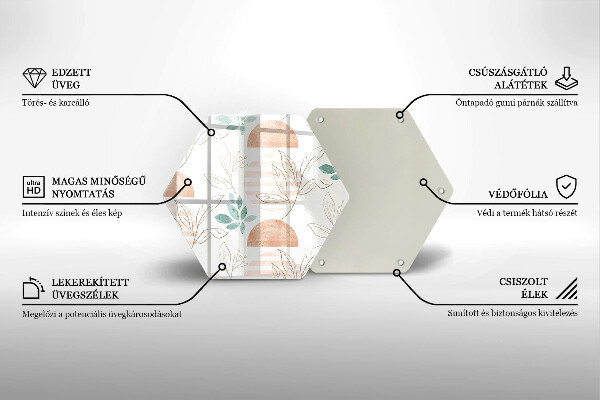 Cache plaque de cuisson Modèle de feuilles de bohème
