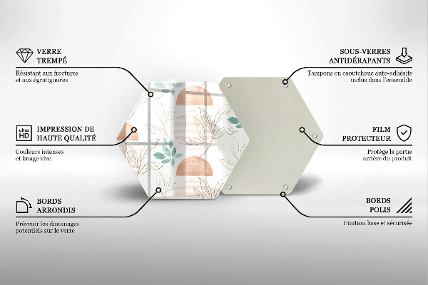 Cache plaque de cuisson Modèle de feuilles de bohème