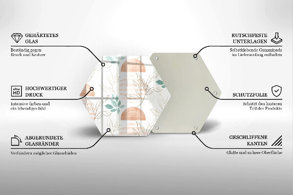 Cache plaque de cuisson Modèle de feuilles de bohème