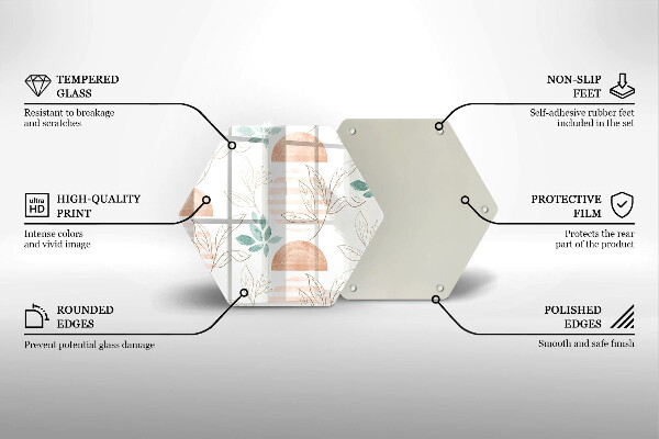 Cache plaque de cuisson Modèle de feuilles de bohème