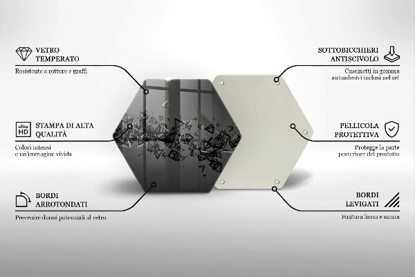 Cache plaque de cuisson Formes 3D abstraites