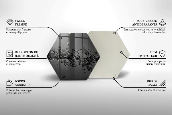 Cache plaque de cuisson Formes 3D abstraites