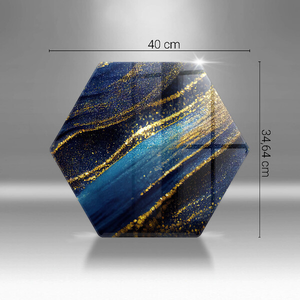 Protège plaque de cuisson Abstraction bleu marine