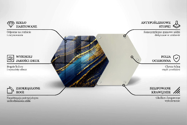 Protège plaque de cuisson Abstraction bleu marine