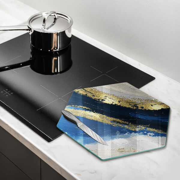 Protège plaque de cuisson Texture avec de l'or