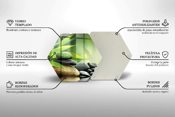 Protège plaque de cuisson Pierres de bambou zen