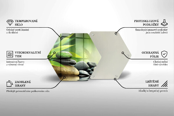 Protège plaque de cuisson Pierres de bambou zen