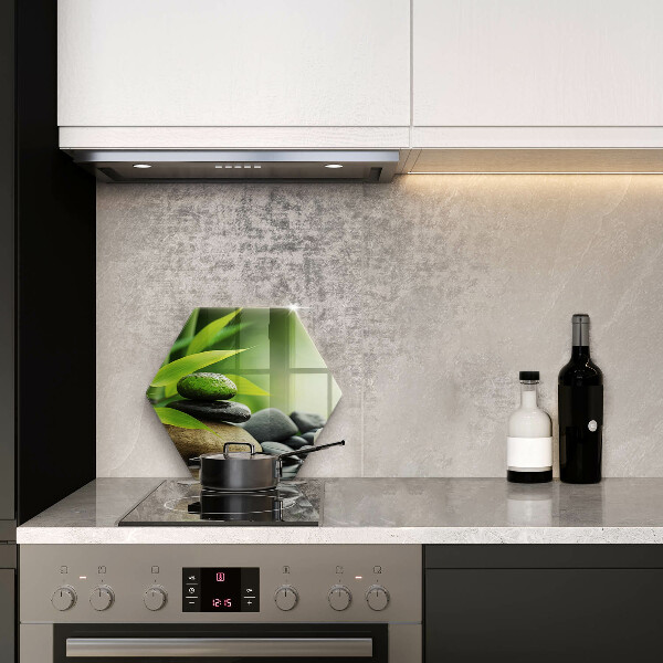 Protège plaque de cuisson Pierres de bambou zen