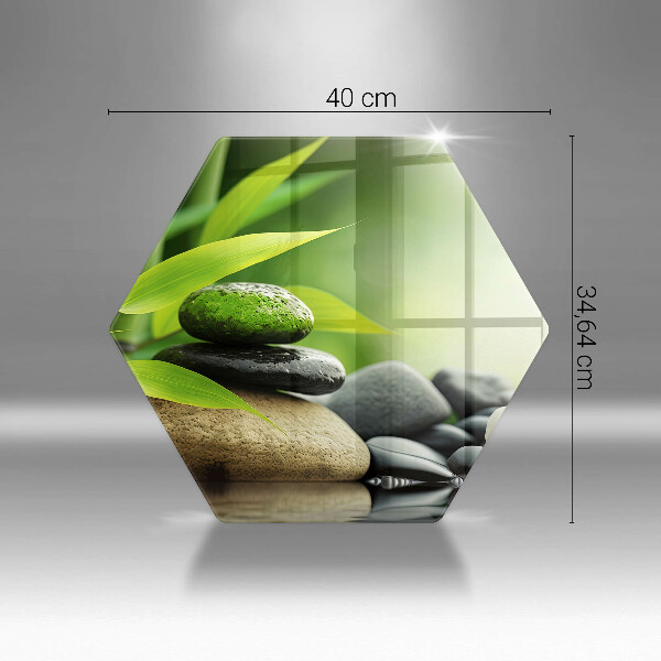 Protège plaque de cuisson Pierres de bambou zen