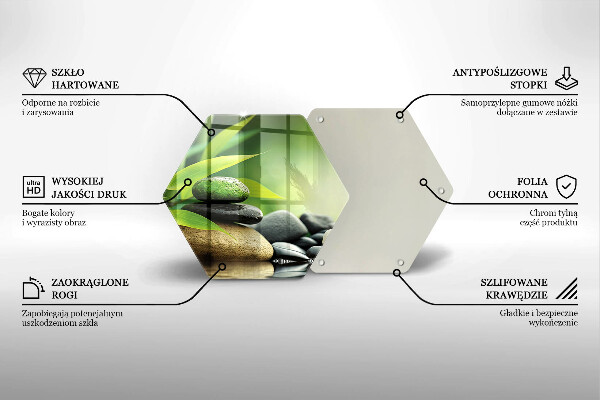 Protège plaque de cuisson Pierres de bambou zen