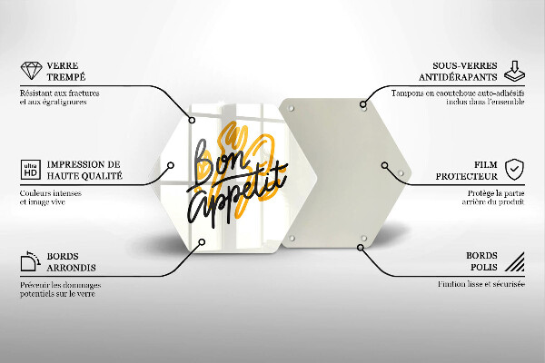 Protège plaque de cuisson Inscription Bon Appetit