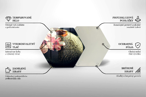 Protège plaque de cuisson Fleurs pierres zen