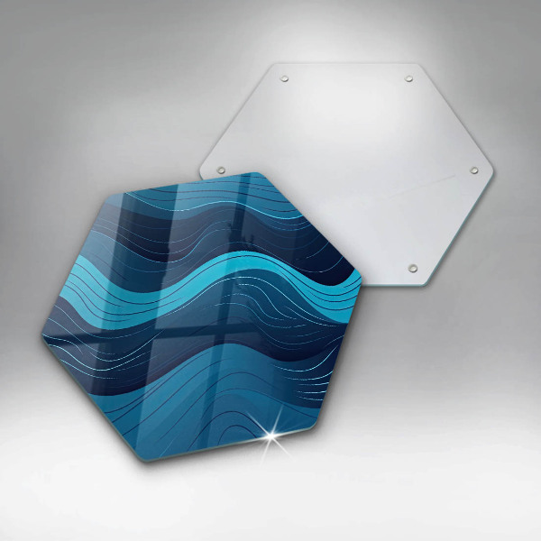 Protège plaque de cuisson Vagues abstraites