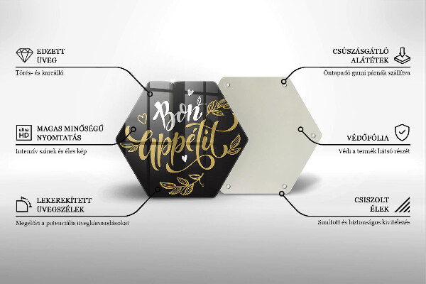 Protège plaque de cuisson Inscription Bon Appetit