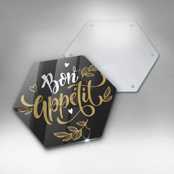 Protège plaque de cuisson Inscription Bon Appetit