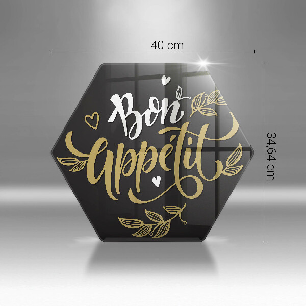 Protège plaque de cuisson Inscription Bon Appetit