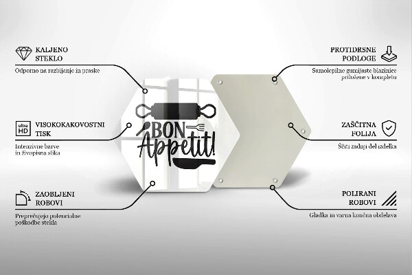 Protège plaque de cuisson Inscription Bon Appetit