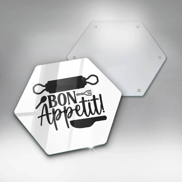 Protège plaque de cuisson Inscription Bon Appetit