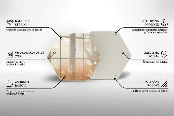 Protège plaque de cuisson Flocons de neige