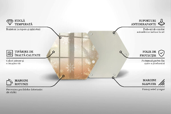 Protège plaque de cuisson Flocons de neige