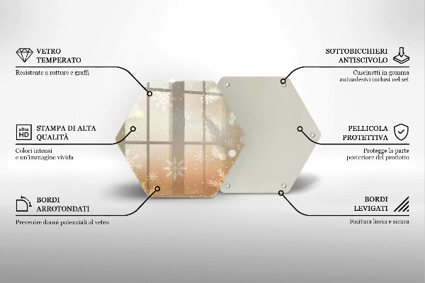 Protège plaque de cuisson Flocons de neige