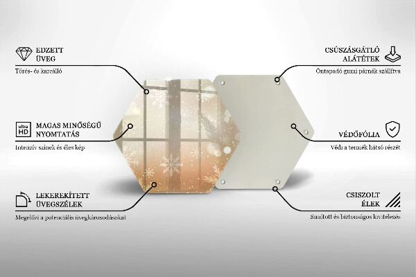 Protège plaque de cuisson Flocons de neige