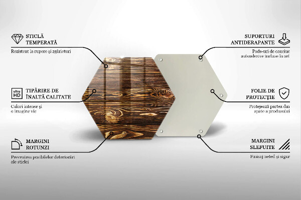 Protège plaque de cuisson Texture du bois