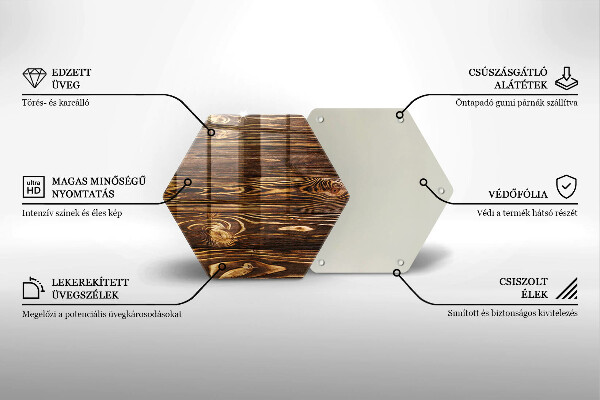 Protège plaque de cuisson Texture du bois