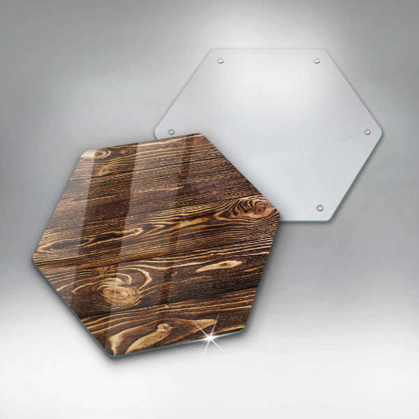 Protège plaque de cuisson Texture du bois