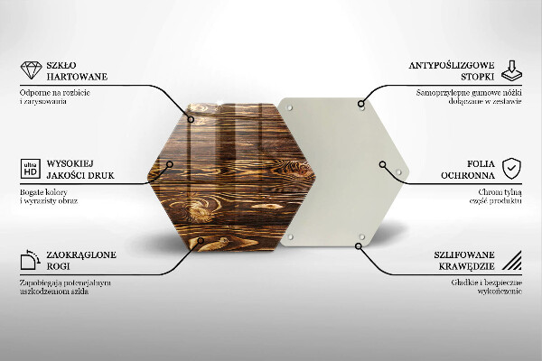 Protège plaque de cuisson Texture du bois