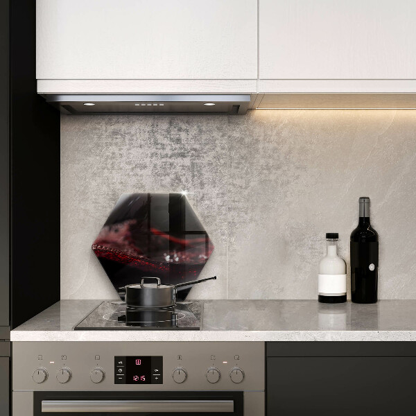 Protège plaque de cuisson Vin rouge dans un verre