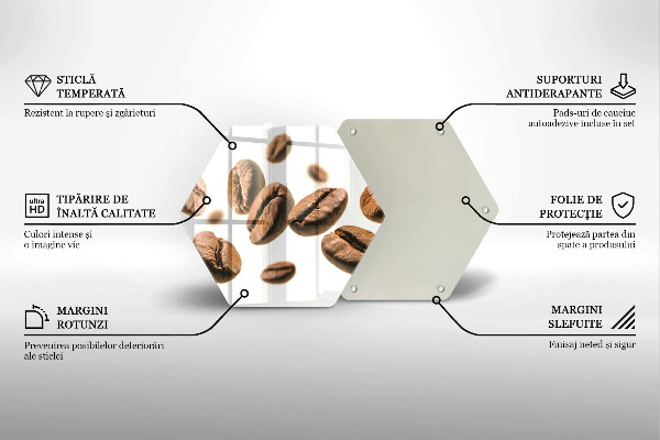 Protège plaque de cuisson Grains de café